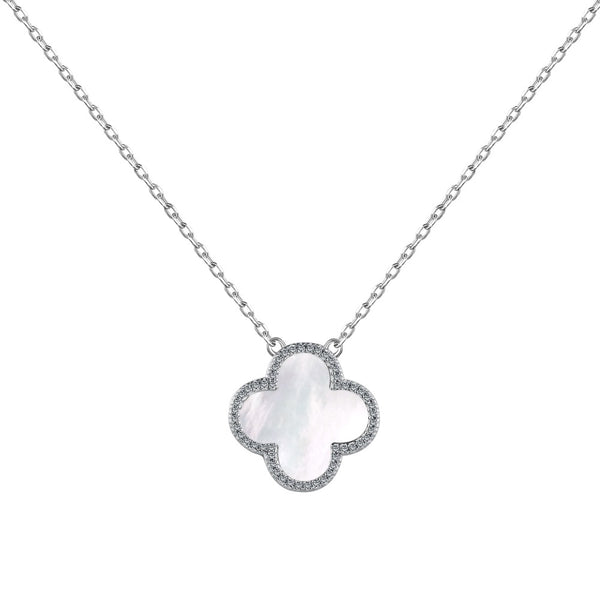 'LUCKY CLOVER' STERLING SILVER NECKLACE