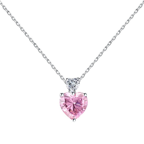 CRYSTAL HEART STERLING SILVER NECKLACE