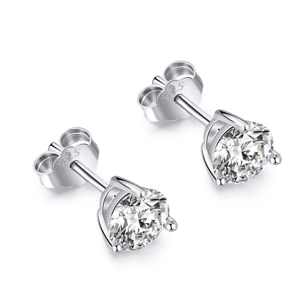ICY DIAMANTE STERLING SILVER STUDS
