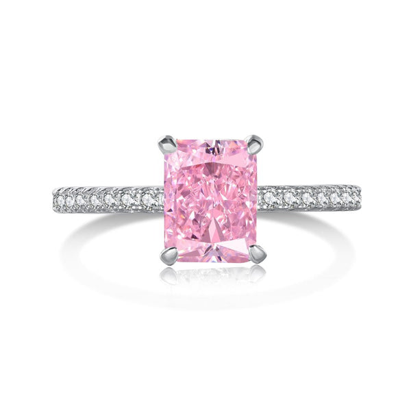 'TINY DIAMANTE' STERLING SILVER RING | PINK