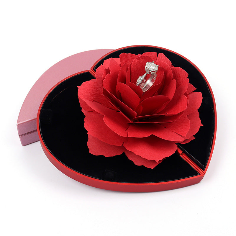 Amazon.com: Red Rose Ring Box, Rose Flower Jewelry Box Romantic Proposal  Ring Case Engagement Ring Box for Proposal Ring, Ceremony, Wedding and  Valentine's Day : Clothing, Shoes & Jewelry