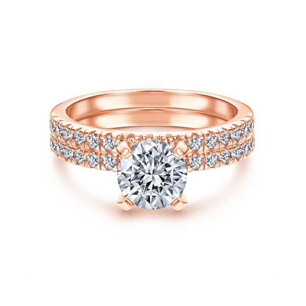 'THE TREASURE' STERLING SILVER RING SET OF 2 PIECES | ROSE GOLD