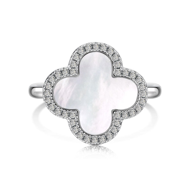 'LUCKY CLOVER' STERLING SILVER RING