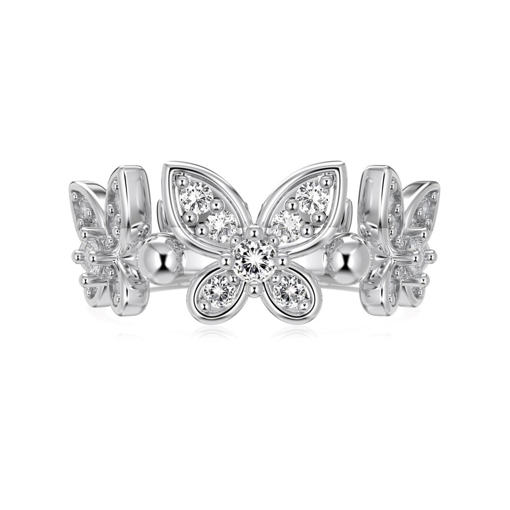 'BUTTERFLY KISSES' STERLING SILVER RING – shopkyrajewels