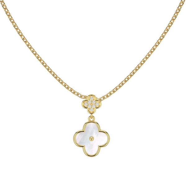 'CLOVER DROP' STERLING SILVER NECKLACE | GOLD
