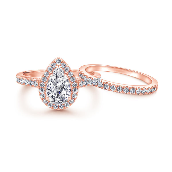 'LINKED FOREVER' RING SET -ROSE GOLD