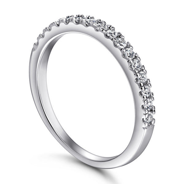 'HALF ETERNITY' RING -SILVER