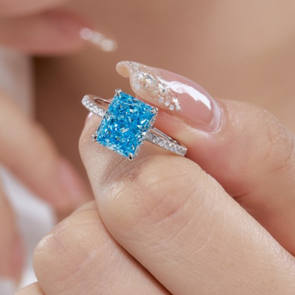 'TIFFANY BLUE PARFAIT' STERLING SILVER RING