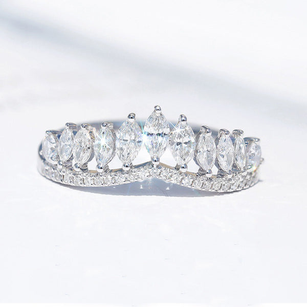 'LUXE TIARA' STERLING SILVER RING