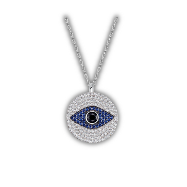 'PROTECTIVE EYE PENDANT' STERLING SILVER NECKLACE