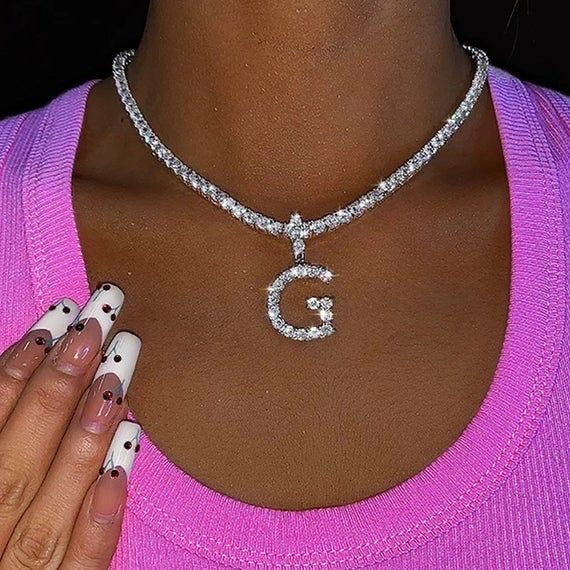 FROSTY INITIAL NECKLACE