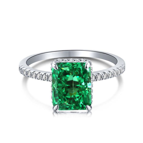 EMERALD 'PARFAIT' STERLING SILVER RING