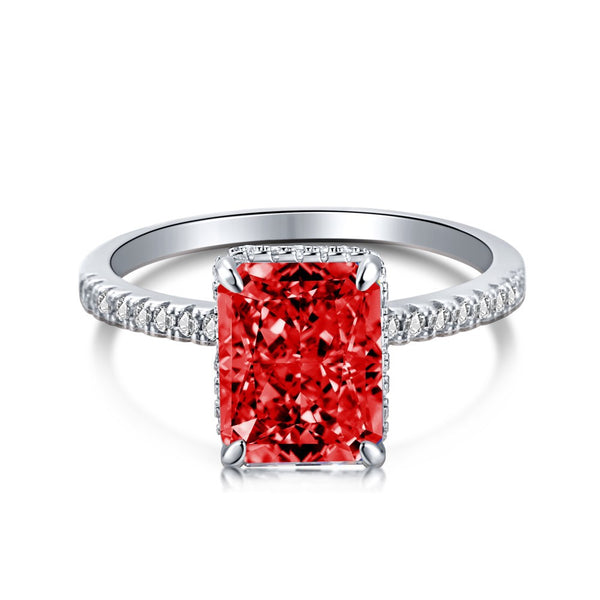 RED 'PARFAIT' STERLING SILVER RING
