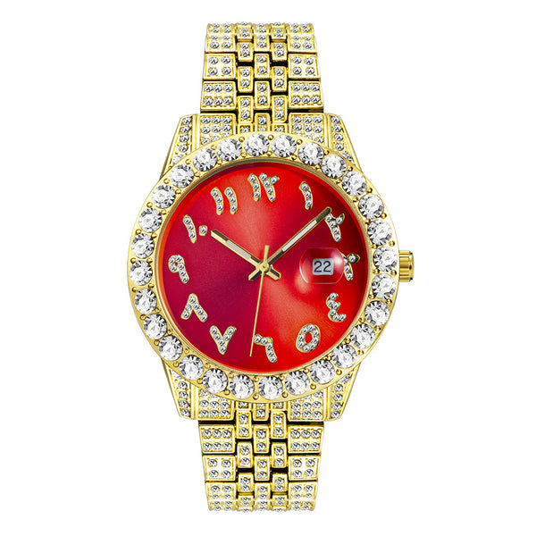 ICED ARABIC DIAL WATCH | RED